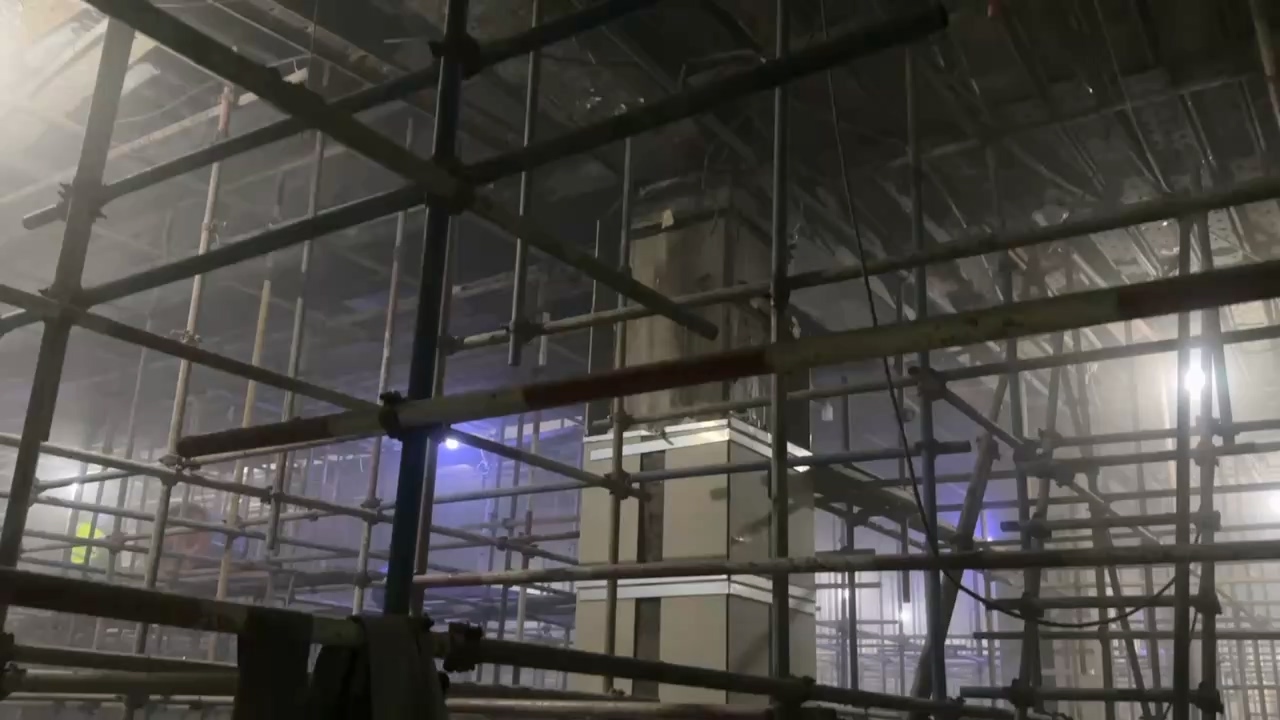 華旗飯店，應(yīng)用我公司灌漿料與加固砂漿，進(jìn)行梁板柱加固